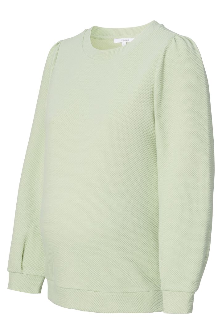 Maternity and Nursing Sweater with Puffy Sleeves