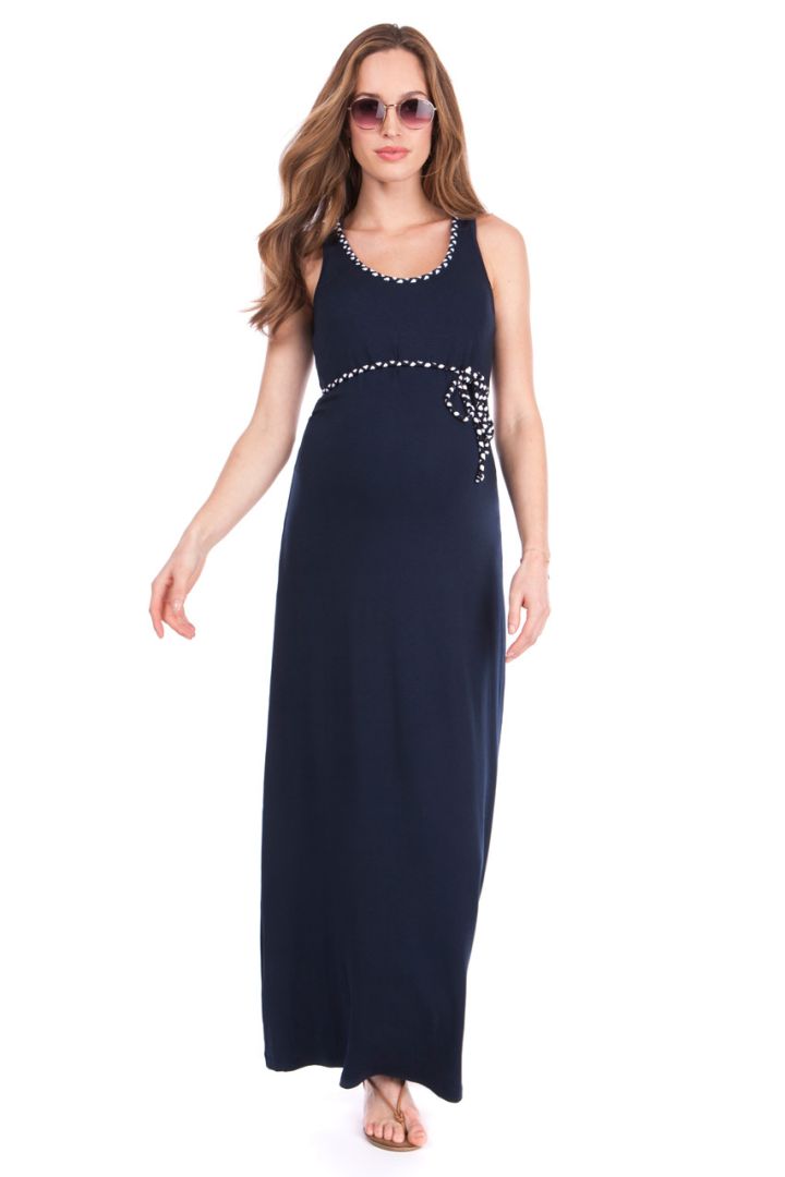 Maxi Umstands- und Stillkleid Nautical