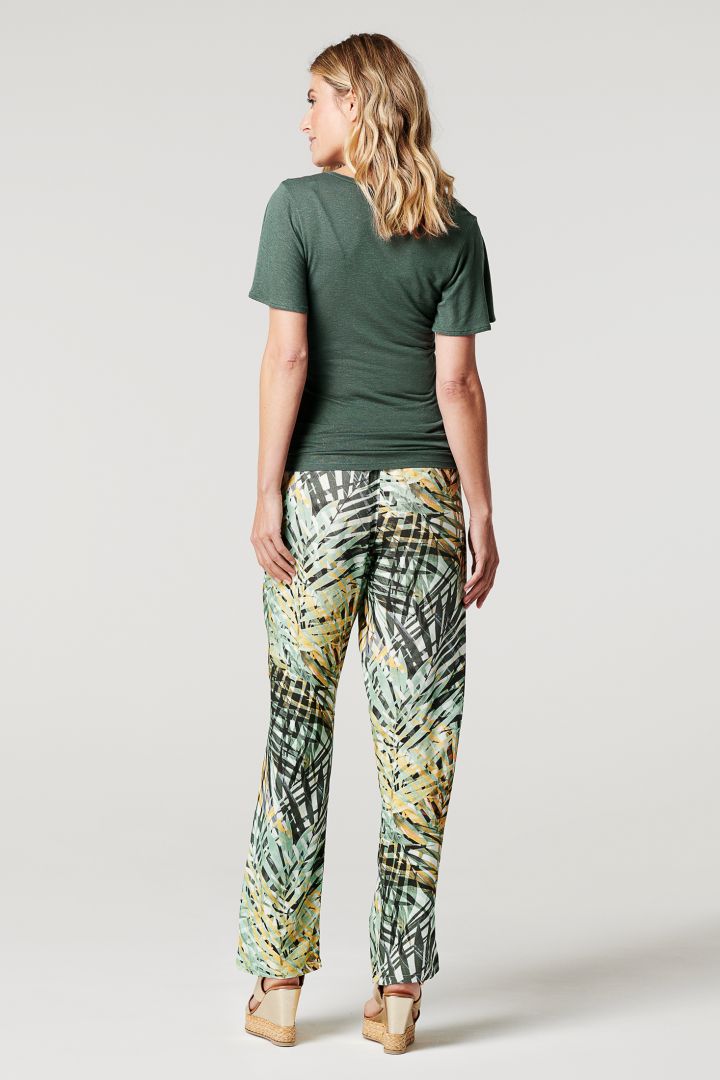 Umstandshose mit Palmen Print