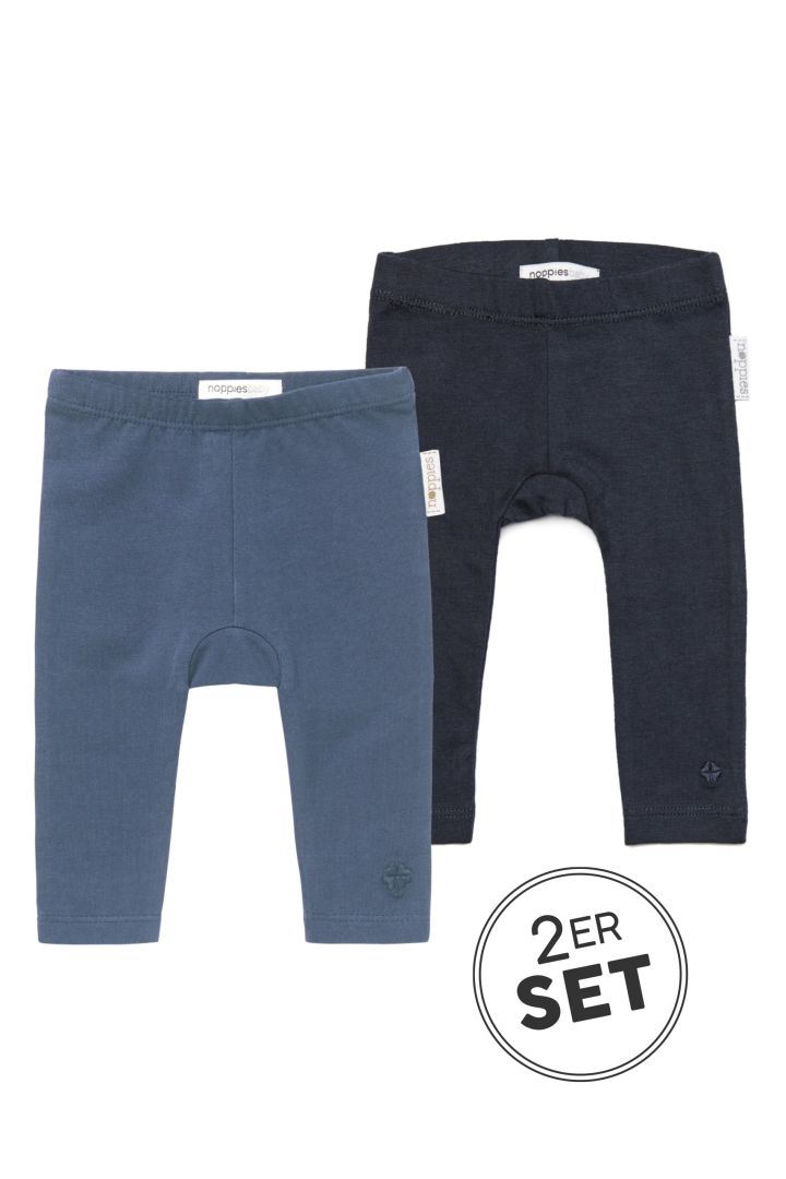 2er Pack Baby Leggings blau/navy
