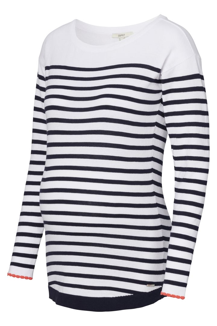 Organic Umstandspullover mit Streifen