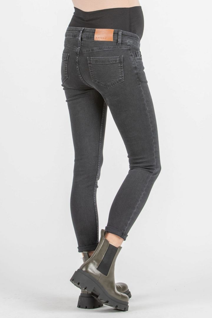 Skinny Umstandsjeans dunkelgrau