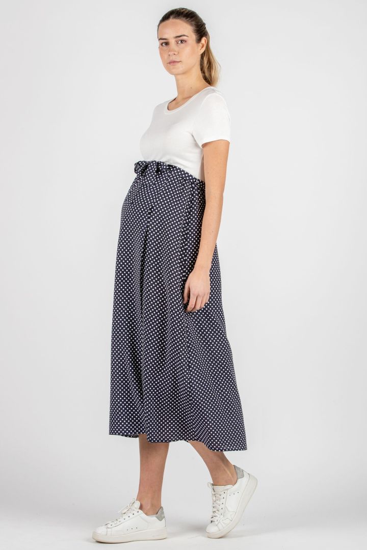 Umstandskleid mit Jerseytop und Polka Dot Rock