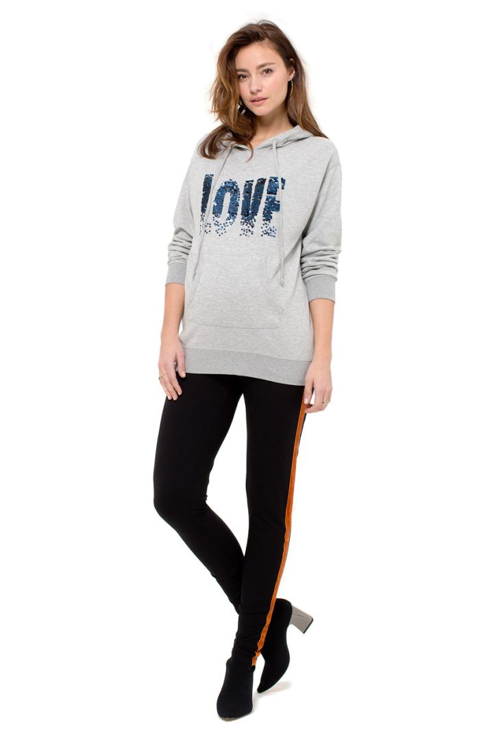 Meternity Trousers with Velvet Stripes