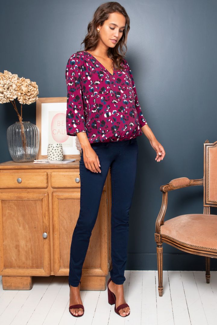 Eco Skinny Stretch Umstandshose navy