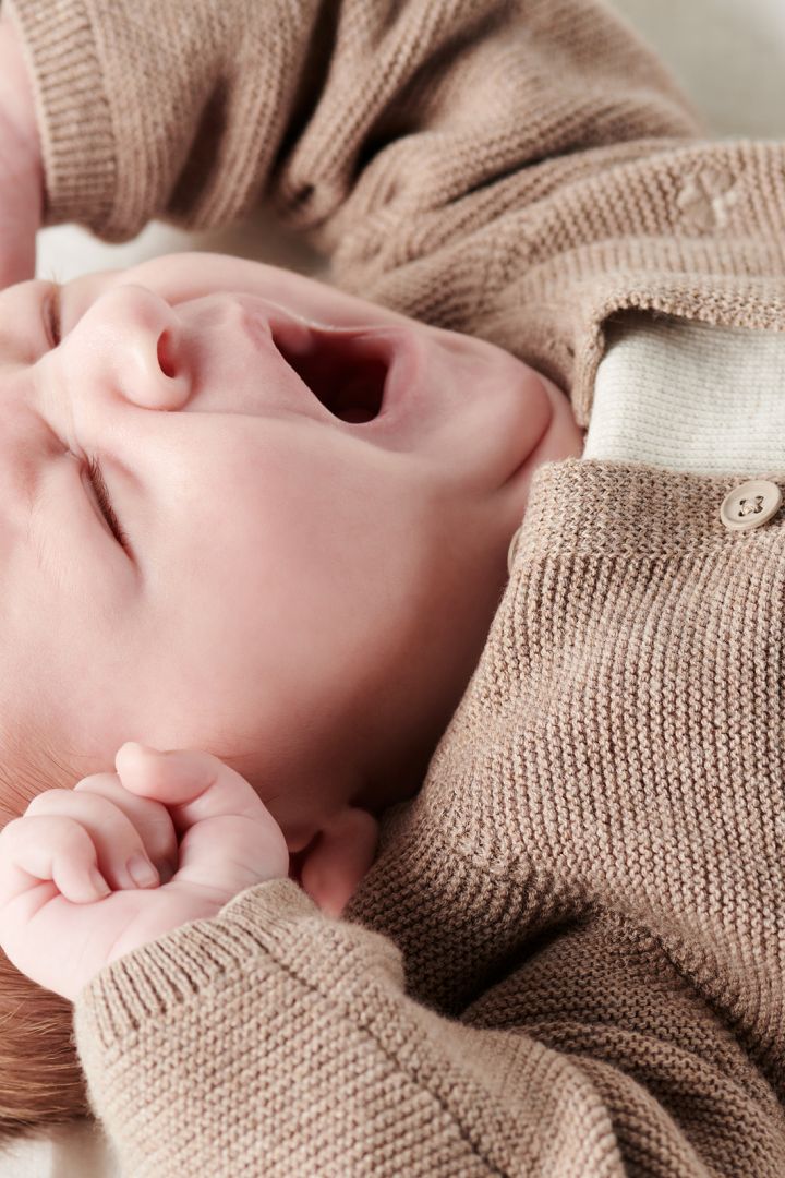 Organic Baby Knit Cardigan taupe