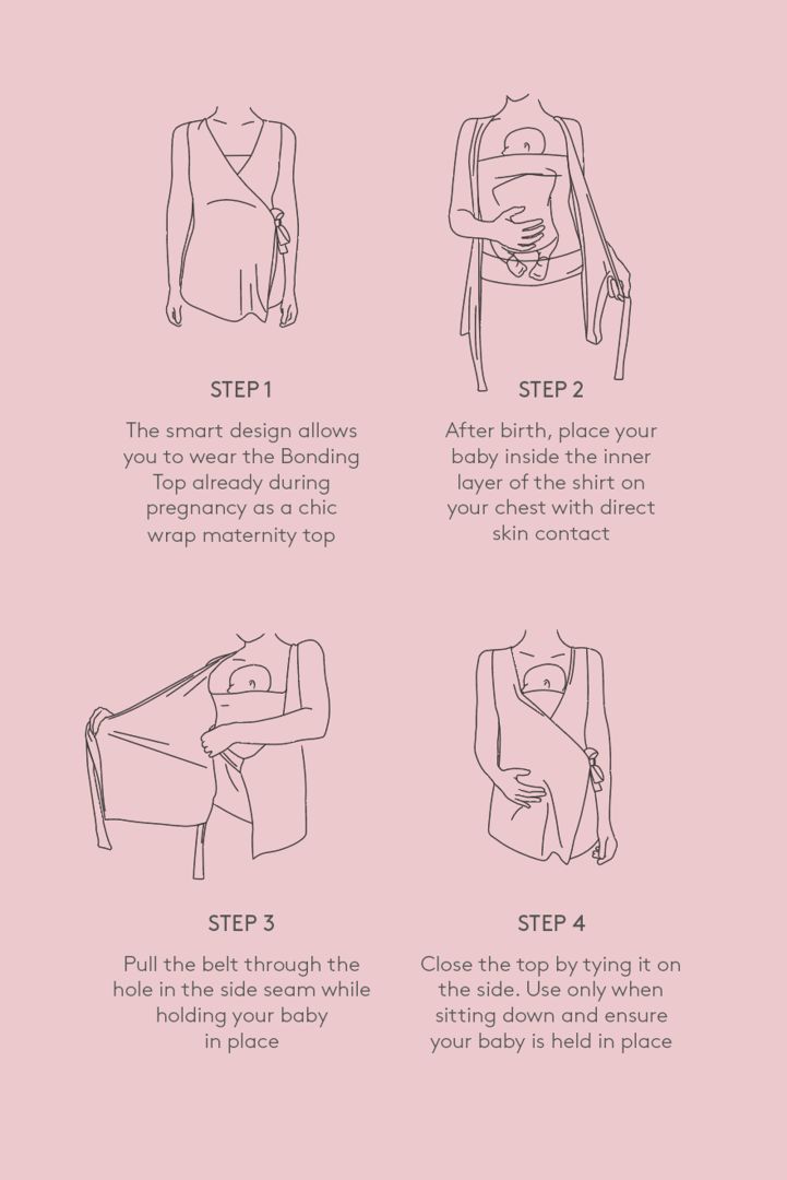 Eco Viskose Skin to Skin Baby Bonding Top navy