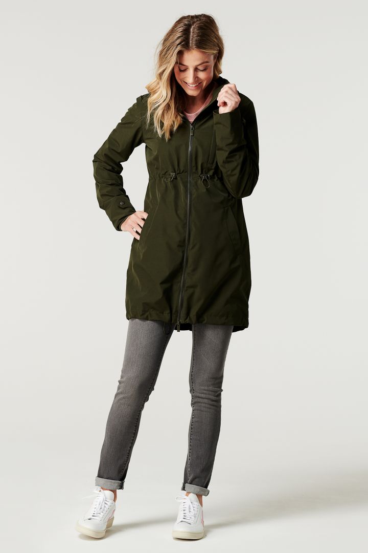 3 in 1 Umstands- und Tragejacke mit Kapuze
