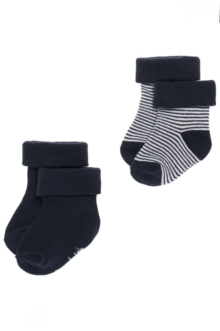 2er Set Babysocken navy
