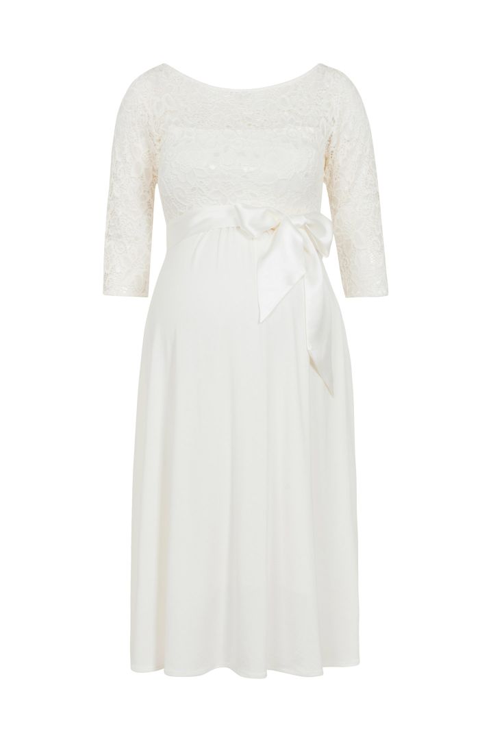 Umstandsbrautkleid mit Rückenausschnitt