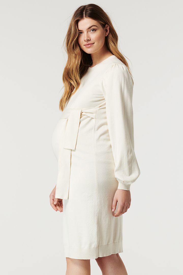 Organic Umstandsstrickkleid mit Gürtel