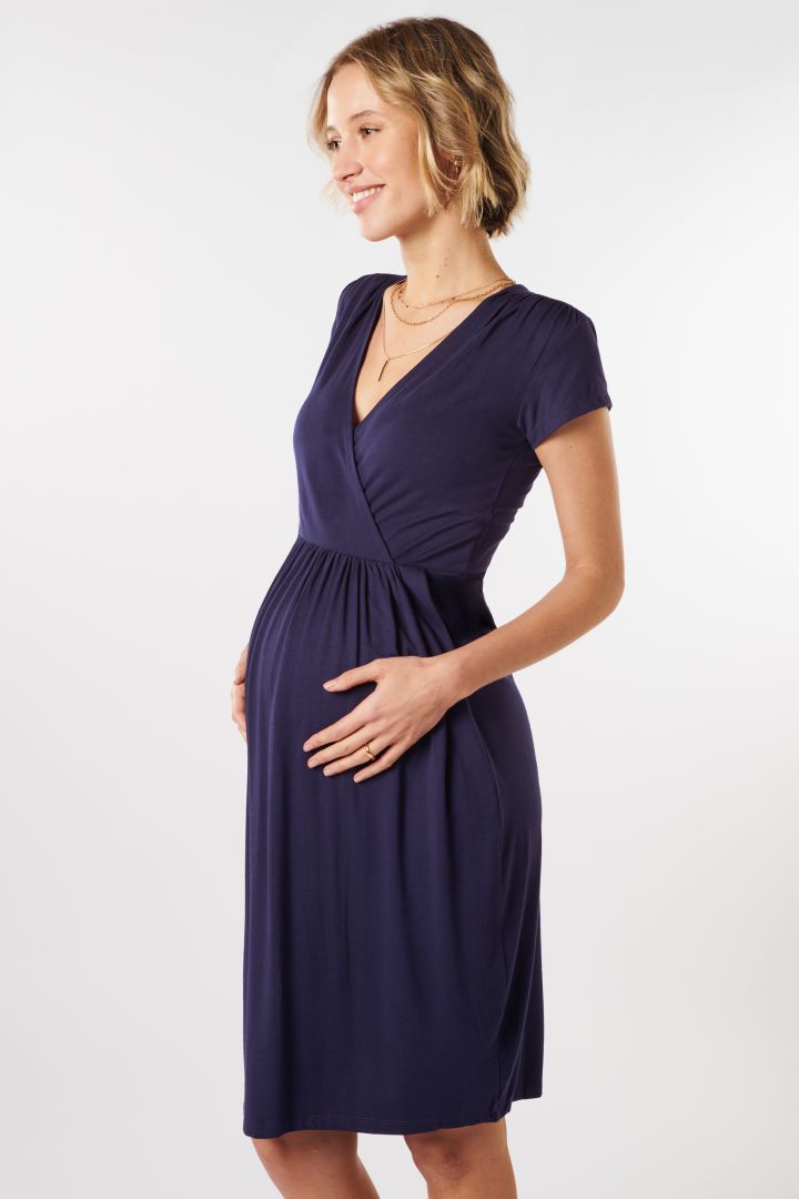 Organic Umstands- und Stillkleid navy
