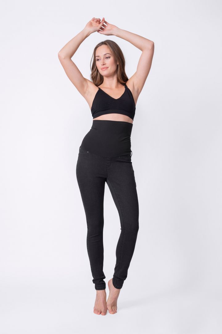Post Maternity Super Skinny Umstandsjeans schwarz