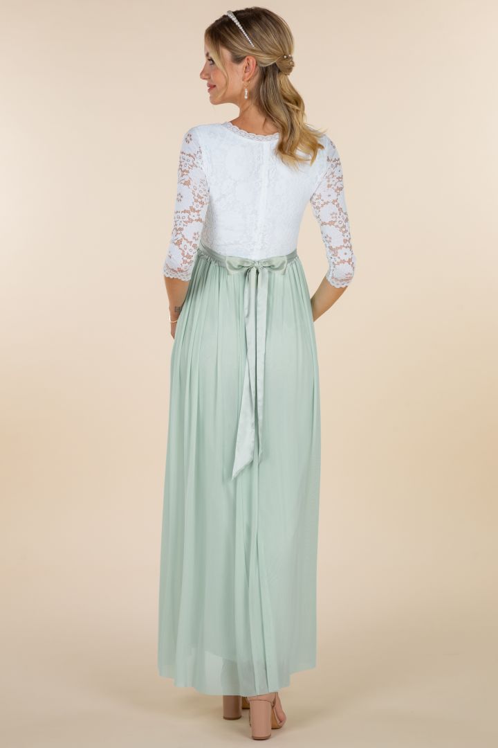 Maxi Umstandsbrautrock aus Tüll mint