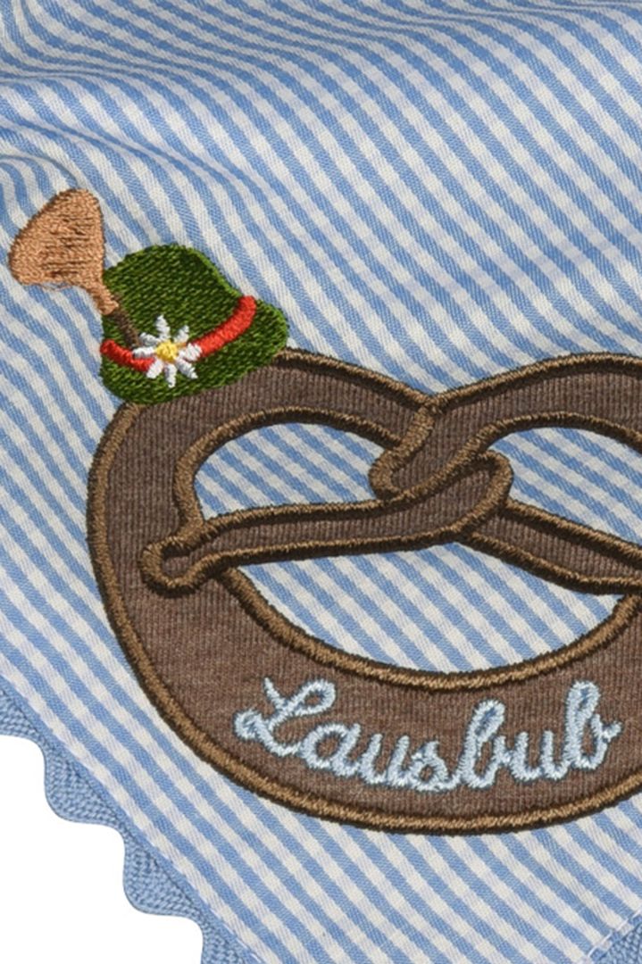 Traditional Scarf with Zigzag Edge light blue