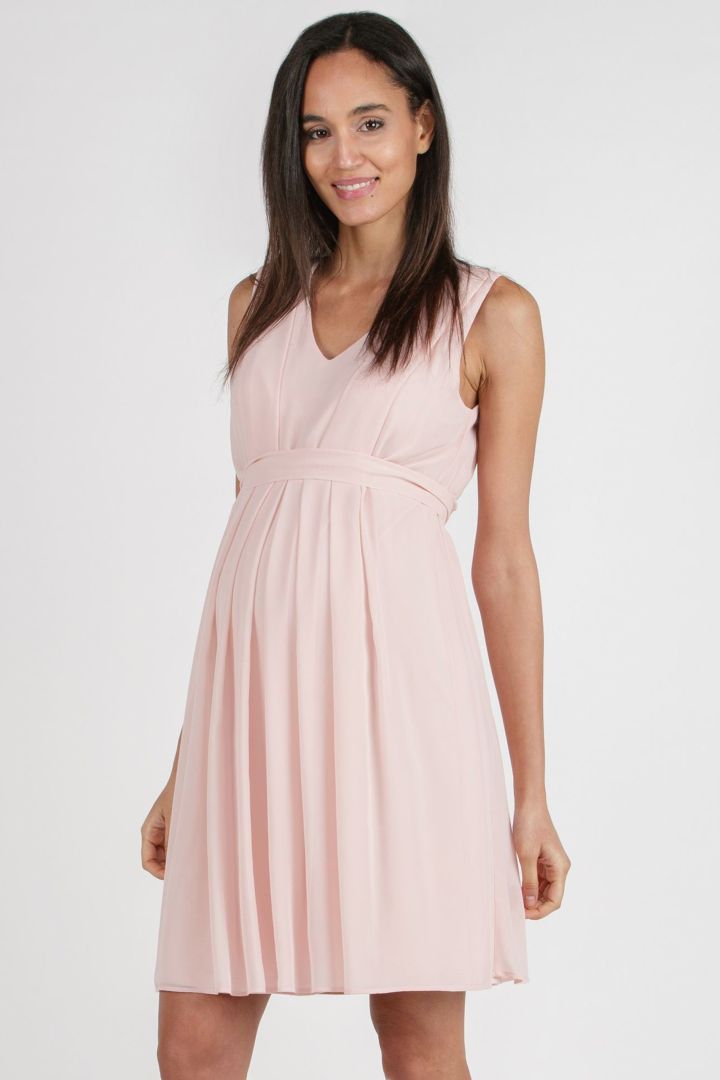 Chiffon Umstands- und Stillkleid rosa