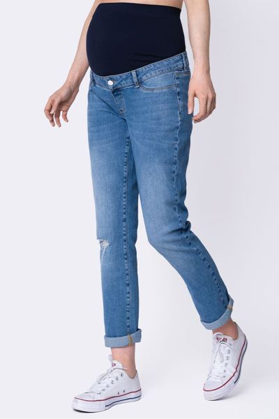 Ripped Boyfriend Umstandsjeans