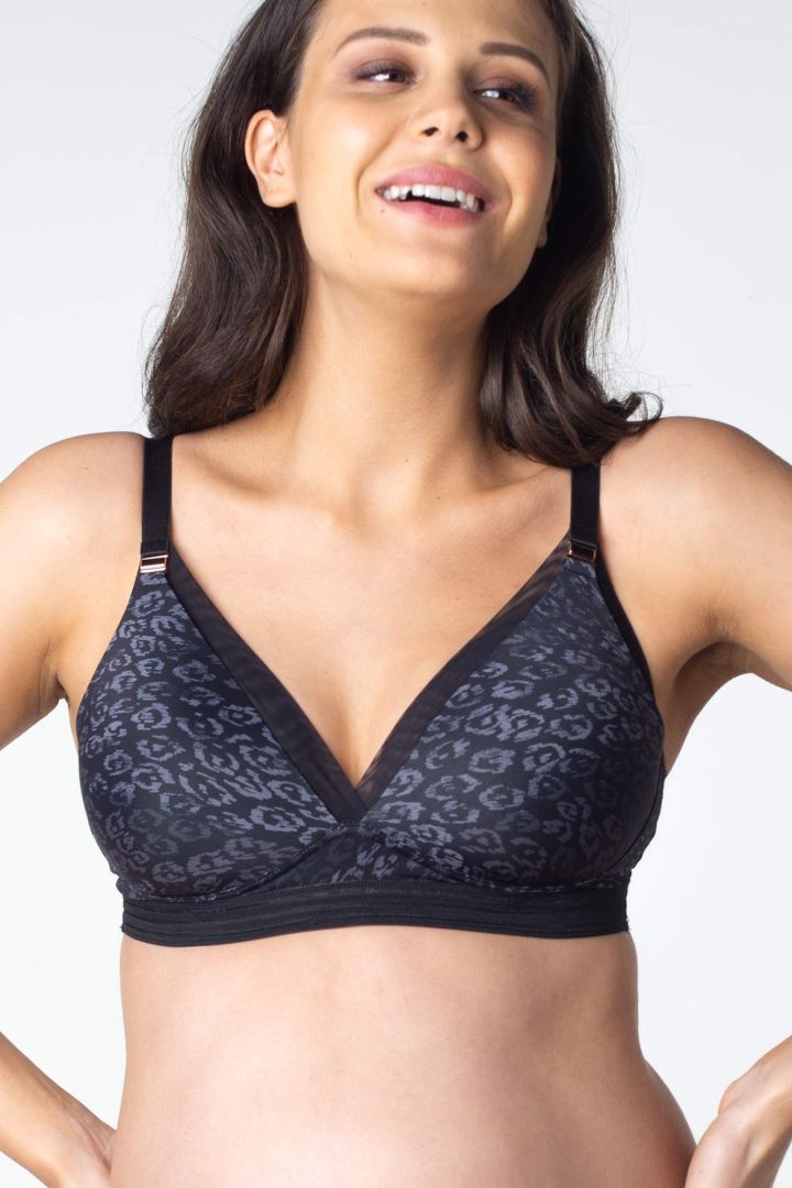 Schwangerschafts- und Still BH mit Animal Print