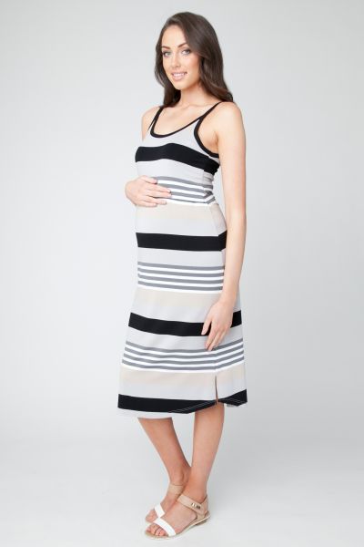 Umstands Trägerkleid mit Still-Öffnung