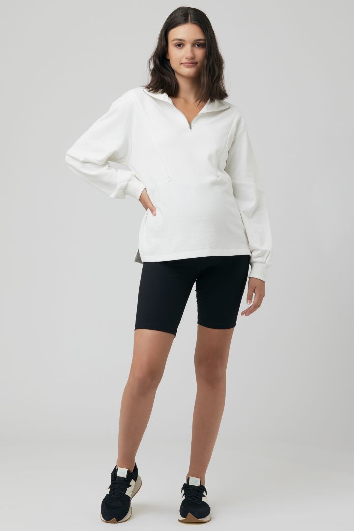 Umstands- und Still-Sweater mit Reißverschluss