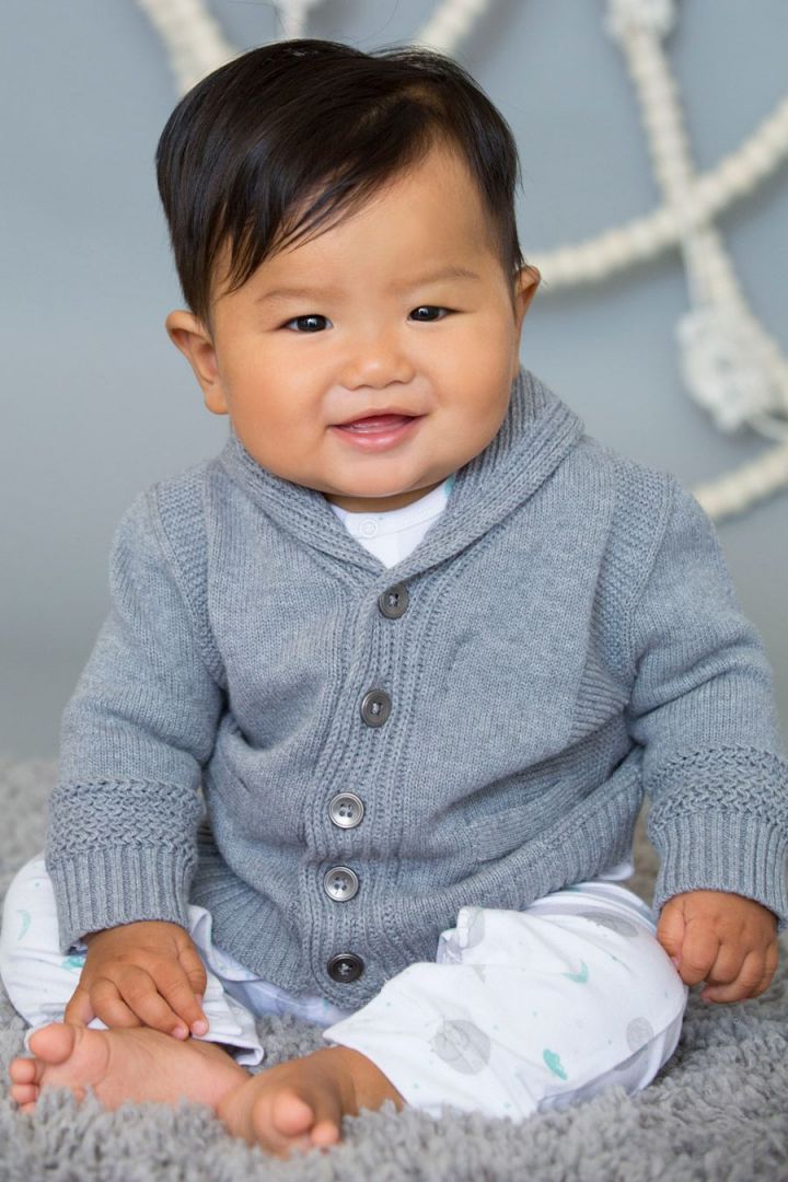 Cardigan with a shawl collar