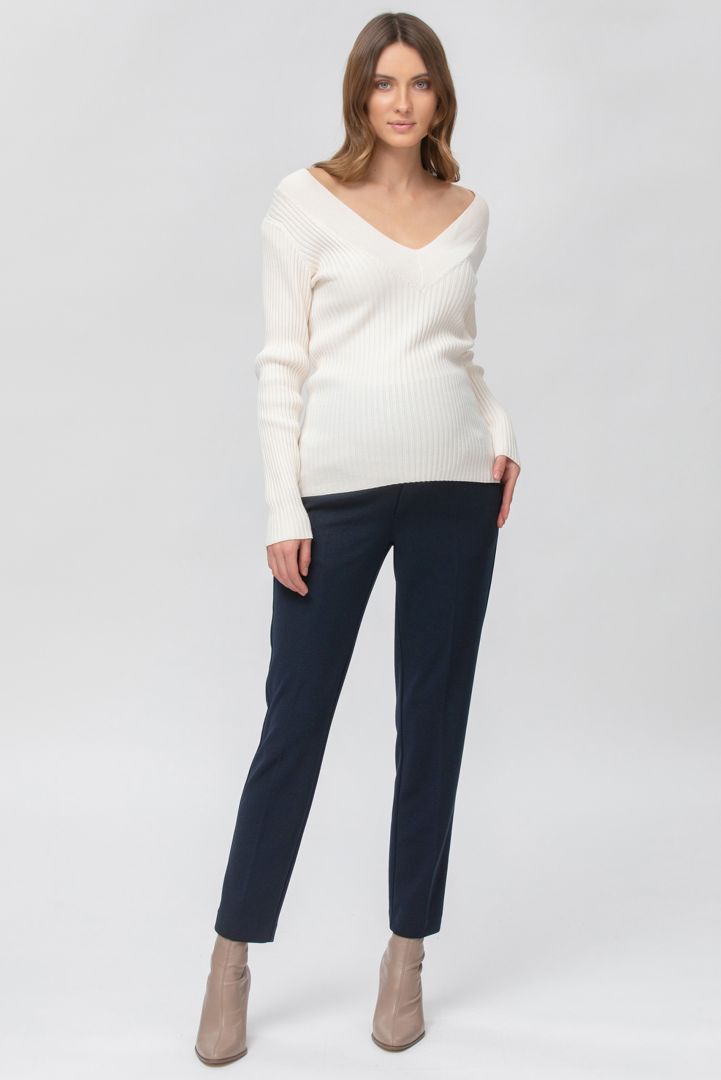 Business Umstandshose mit Bügelfalte dunkelblau