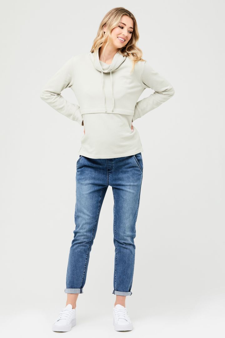 Cowl Neck Maternity and Nursing Sweater