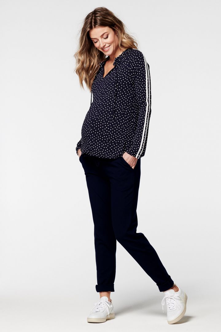 Jersey trousers with lacing