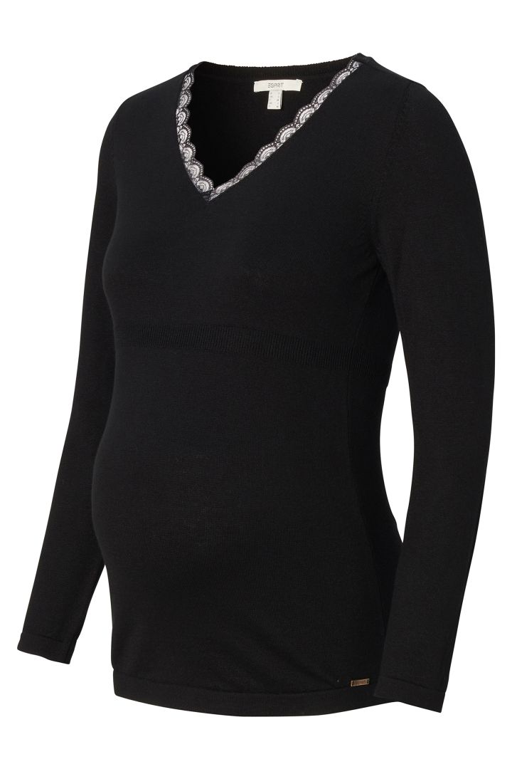 Organic Maternity Jumper with Lace