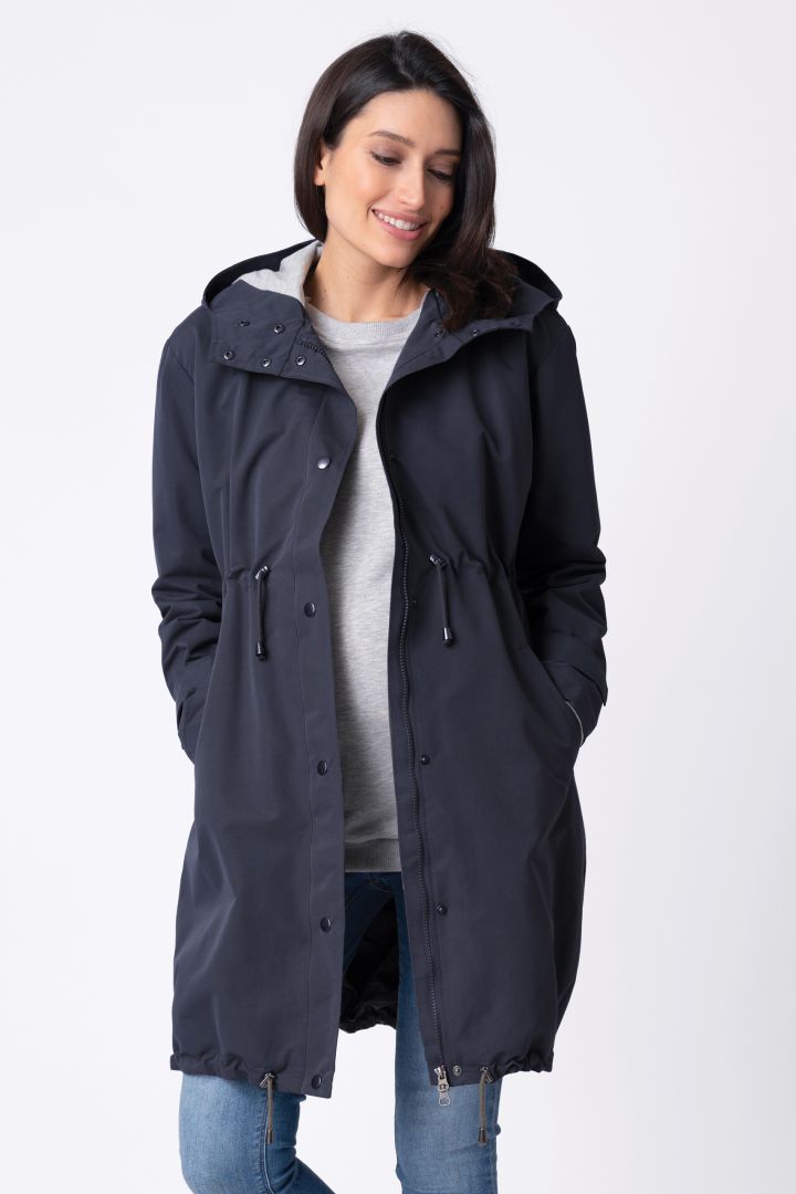 Lightweight Umstandsparka und Tragejacke navy