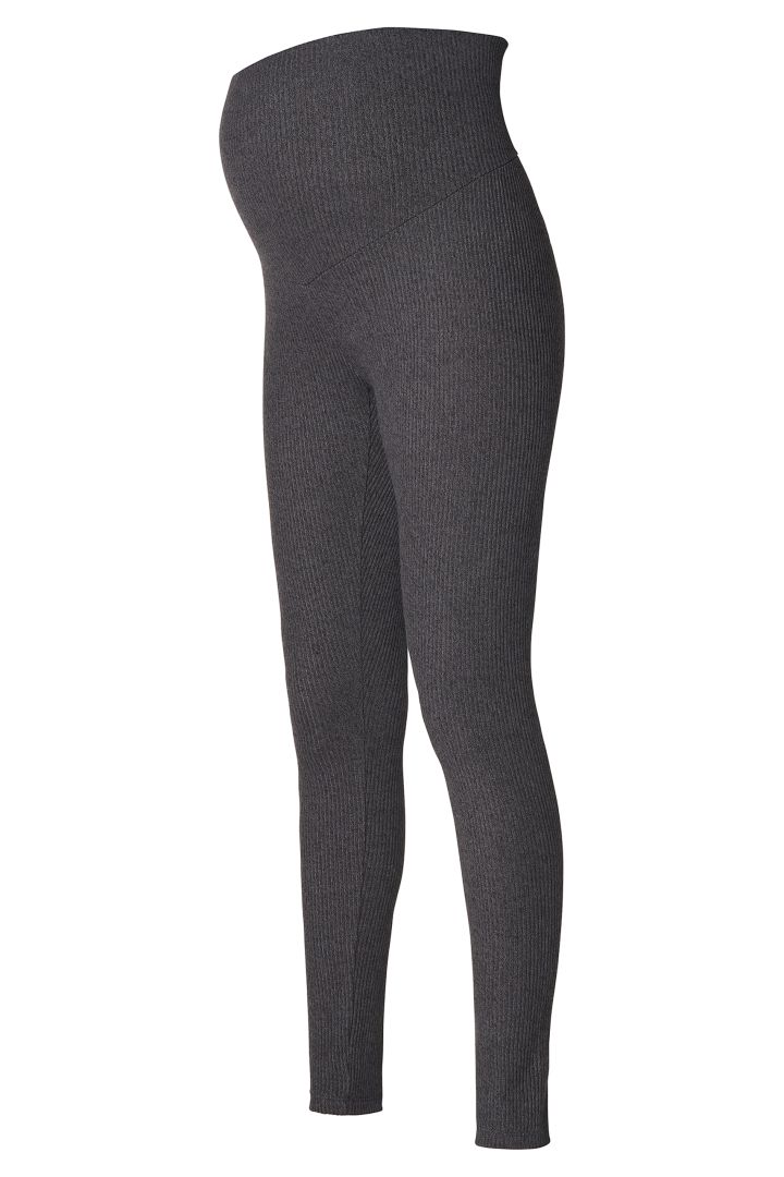 Ecovero Rippstrick Umstandsleggings grau