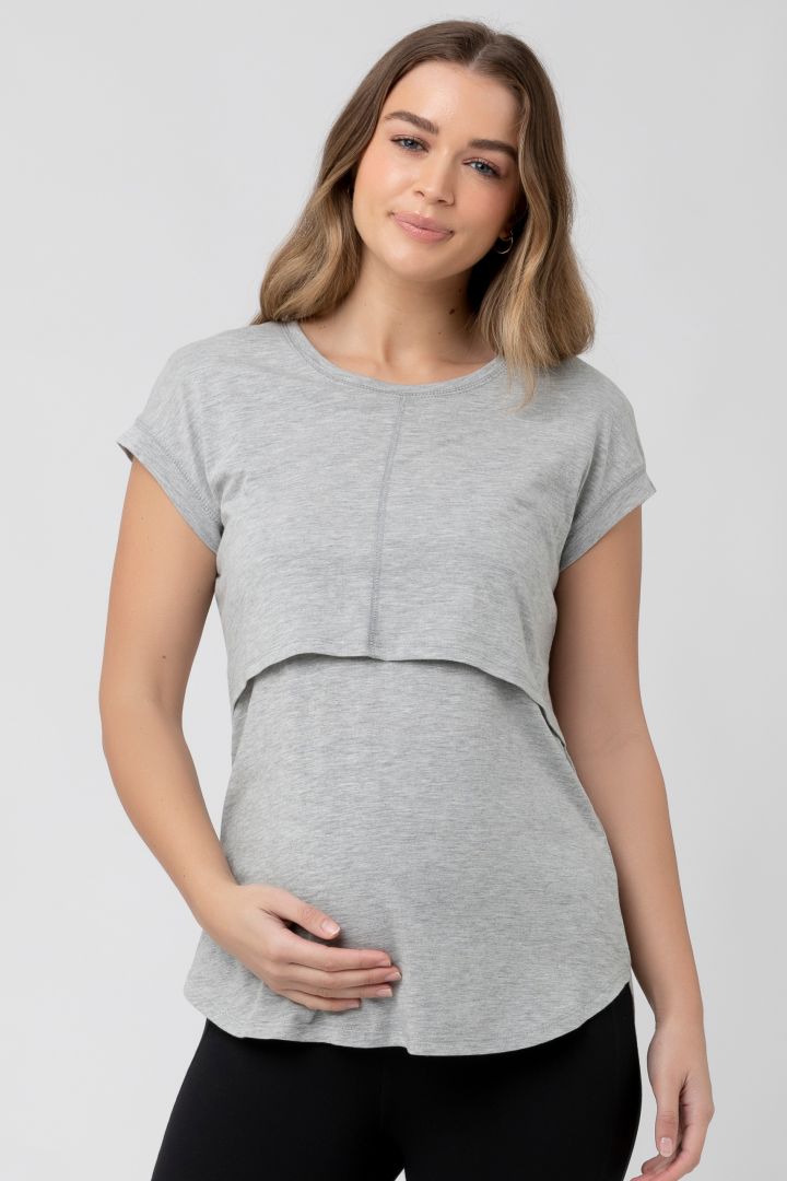 Umstands-und Still-T-Shirt hellgrau