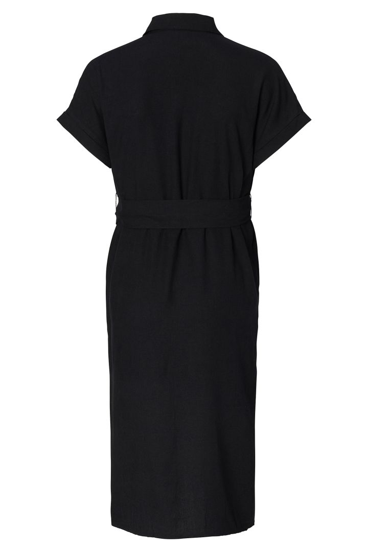 Jersey Umstands- und Still-Hemdblusenkleid schwarz