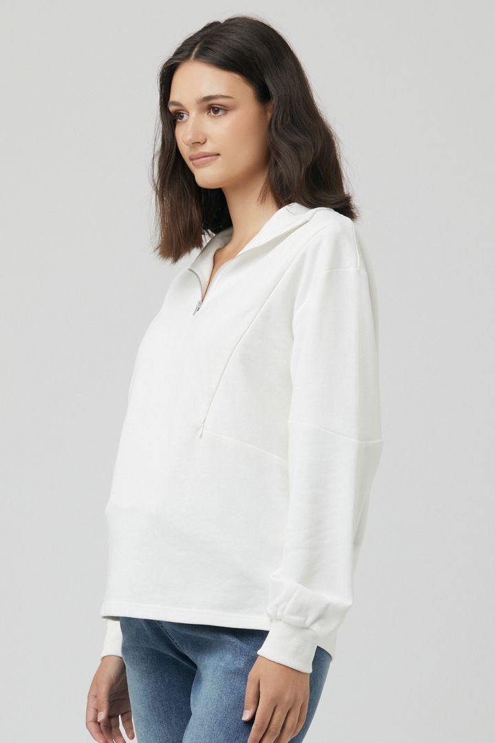 Umstands- und Still-Sweater mit Reißverschluss