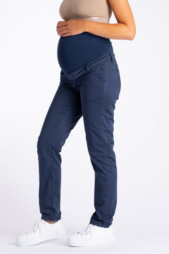 Chino Umstandshose aus Bio-Baumwolle navy