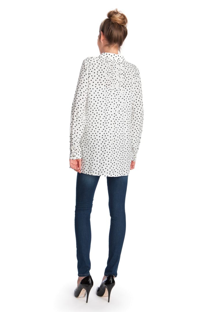 Polka Dot Umstands- und Stillbluse