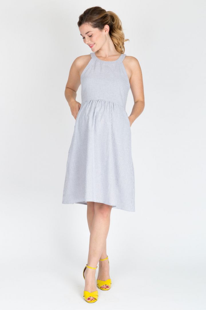 Seersucker Umstandskleid