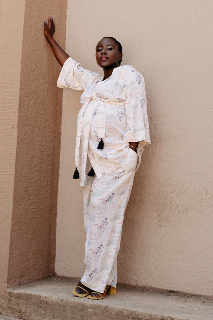 Umstandshose mit Quastengürtel Iced Art