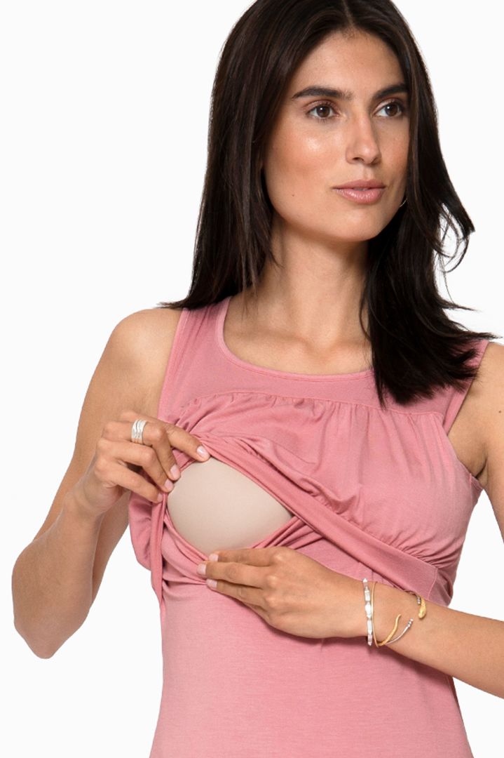 Draped Maternity and Nursing Top¬†rose