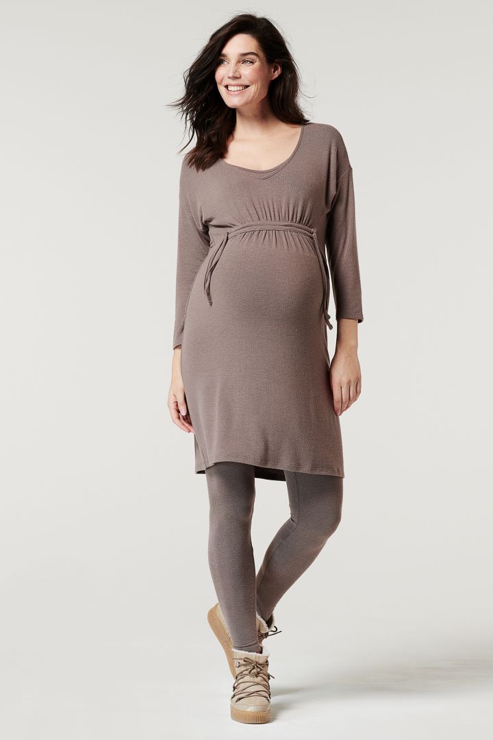Lounge Maternity and Nursing Tunic taupe