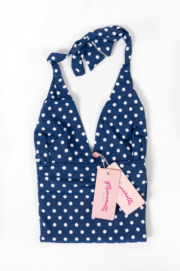 Umstandstankini Dots blau