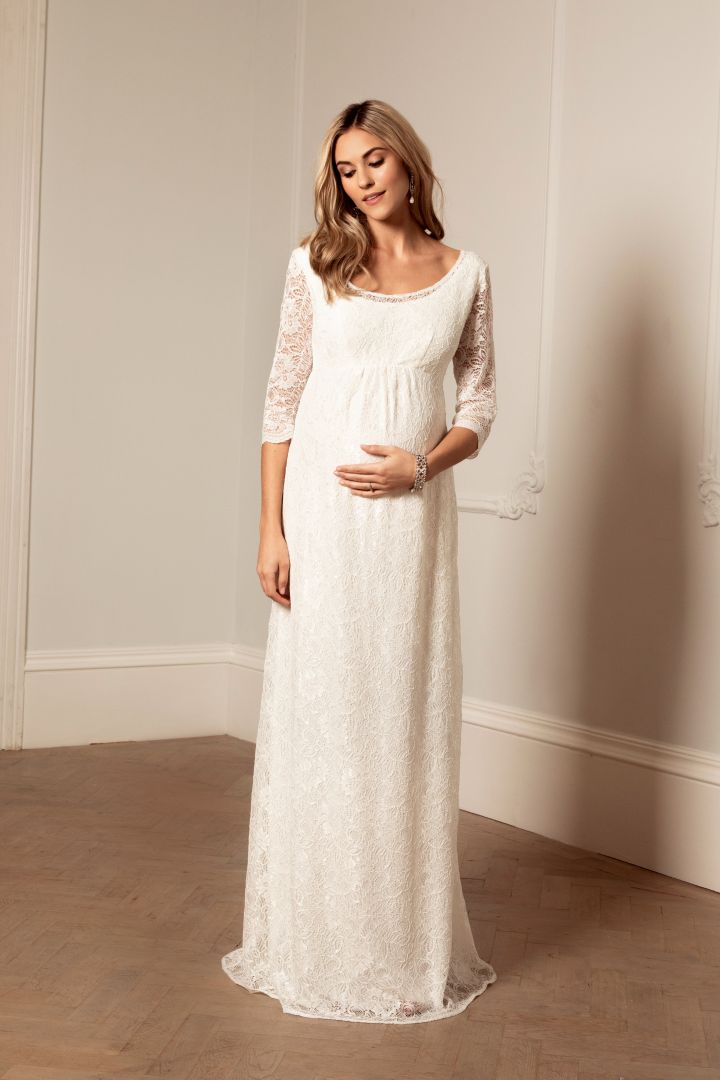 Umstandsbrautkleid lang