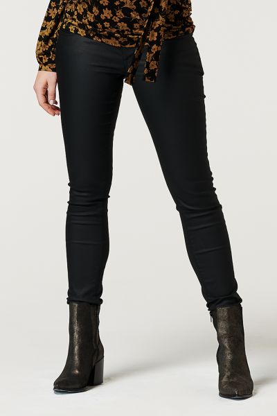 Skinny Umstandshose mit Glanzbeschichtung