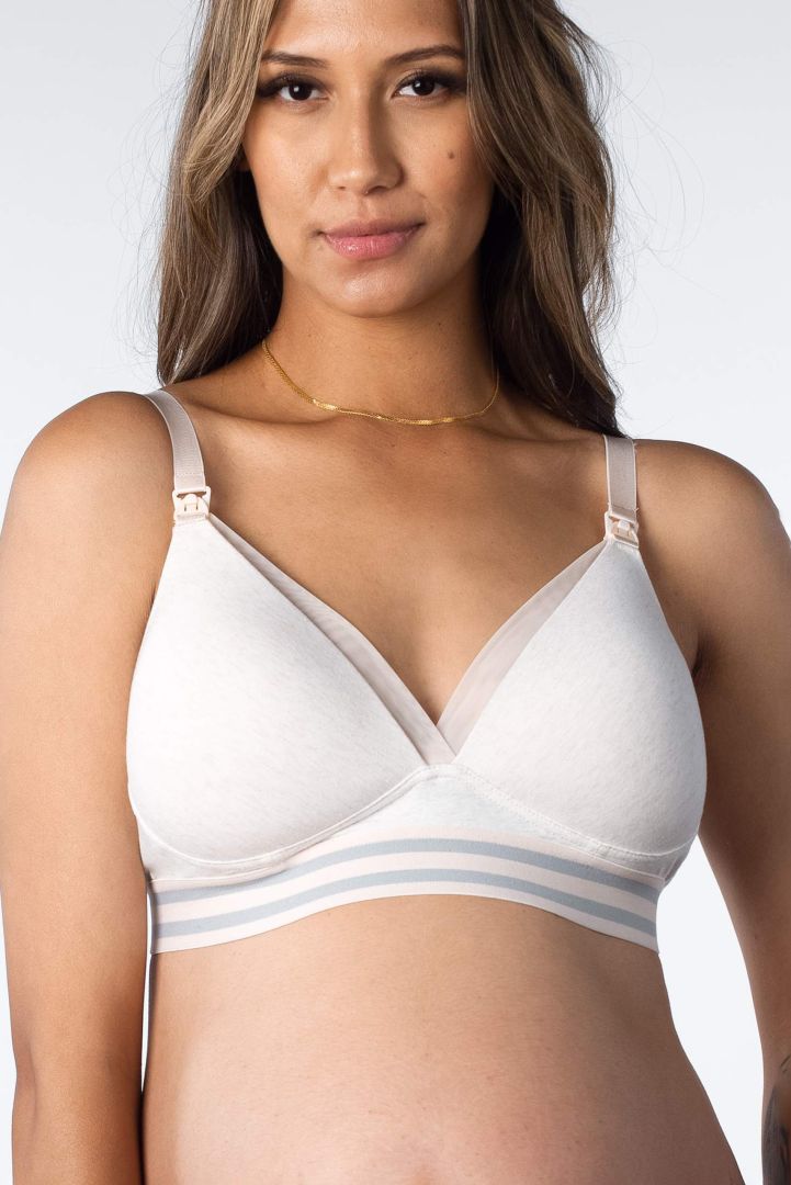 Contour Schwangerschafts- und Still BH aus Baumwolle elfenbein