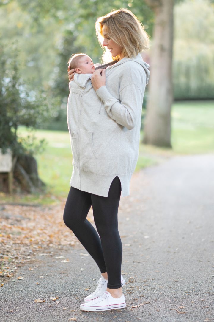 Long Umstands-Hoodie und Tragejacke