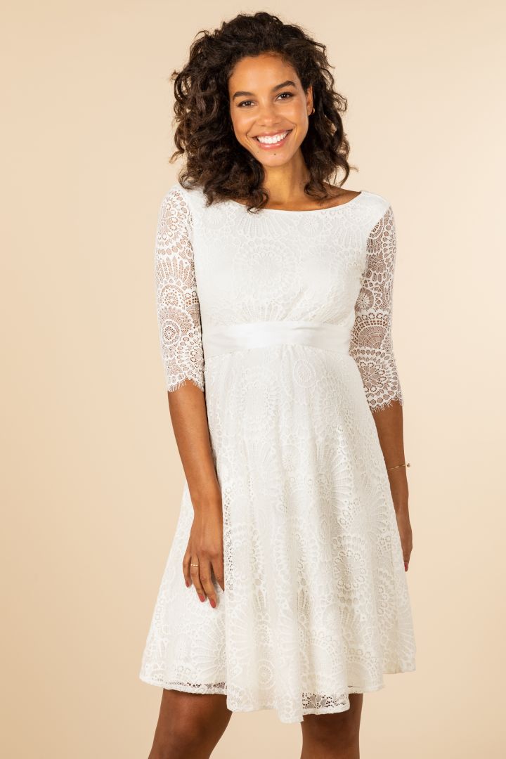 A-Linie Umstandsbrautkleid mit Rückenausschnitt