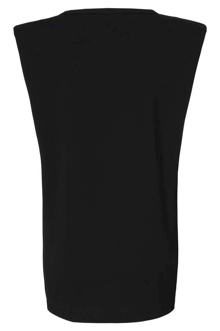 Organic Umstandsshirt mit Schulterpolster schwarz