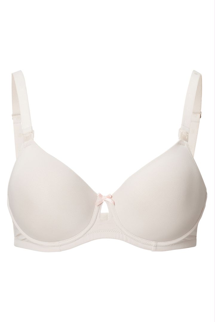 Keyhole Nursing Bra with Form Cups light almond