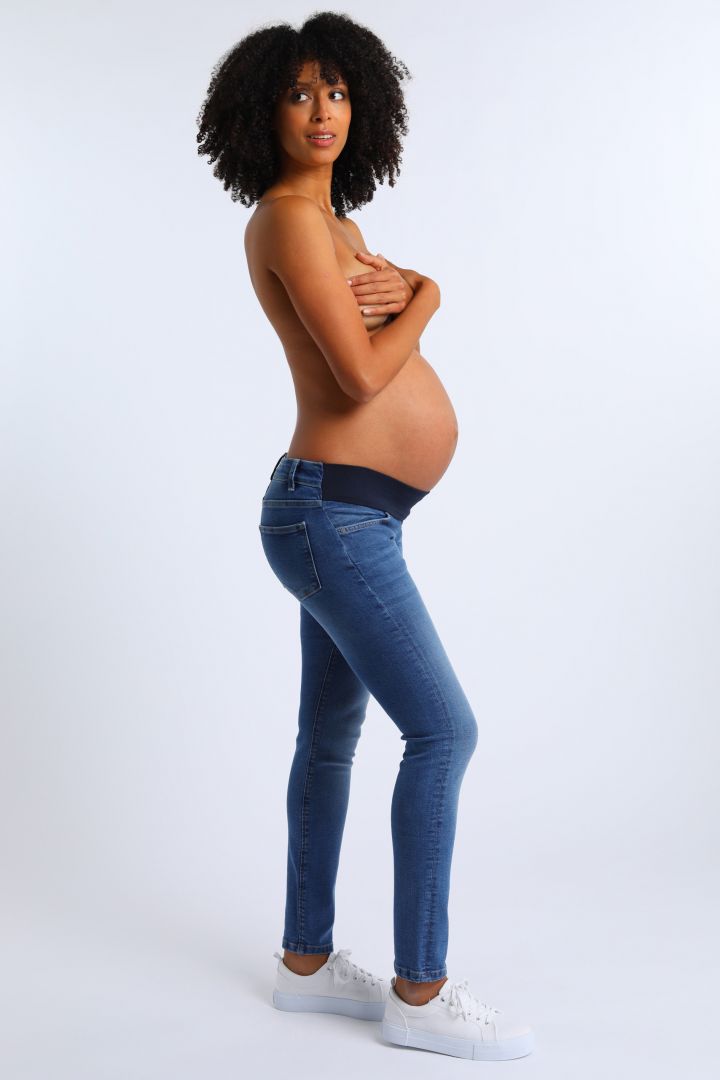 Organic Skinny Umstandsjeans Medium Wash