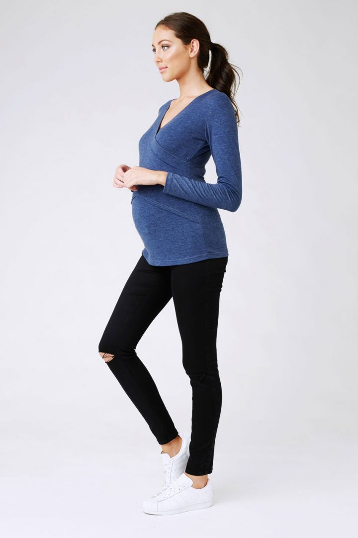 Ripped Umstandsjeggings schwarz